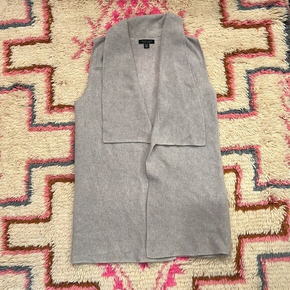Saks Fifth Avenue Cashmere Sweater Vest Cardigan - Picture 1 of 7